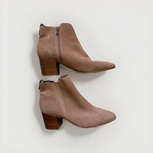 ALDO Suede Leather Cognac Heel Boots 2” Size 10 Classic Dress